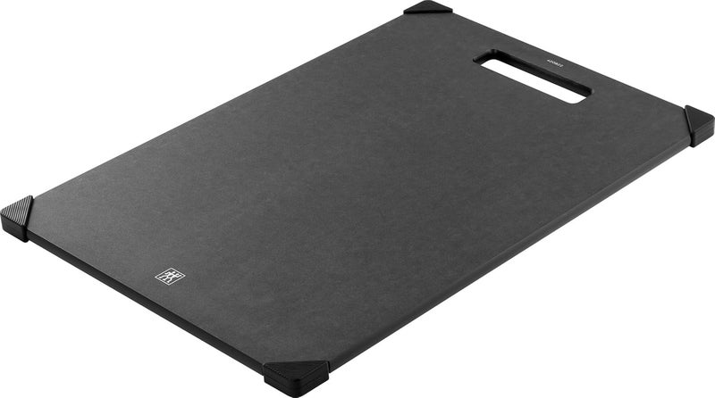 ZWILLING 37 x 25 cm Fibrewood Chopping Board with Juice Groove, Non-Slip, Dishwasher Safe, Black - Image 2
